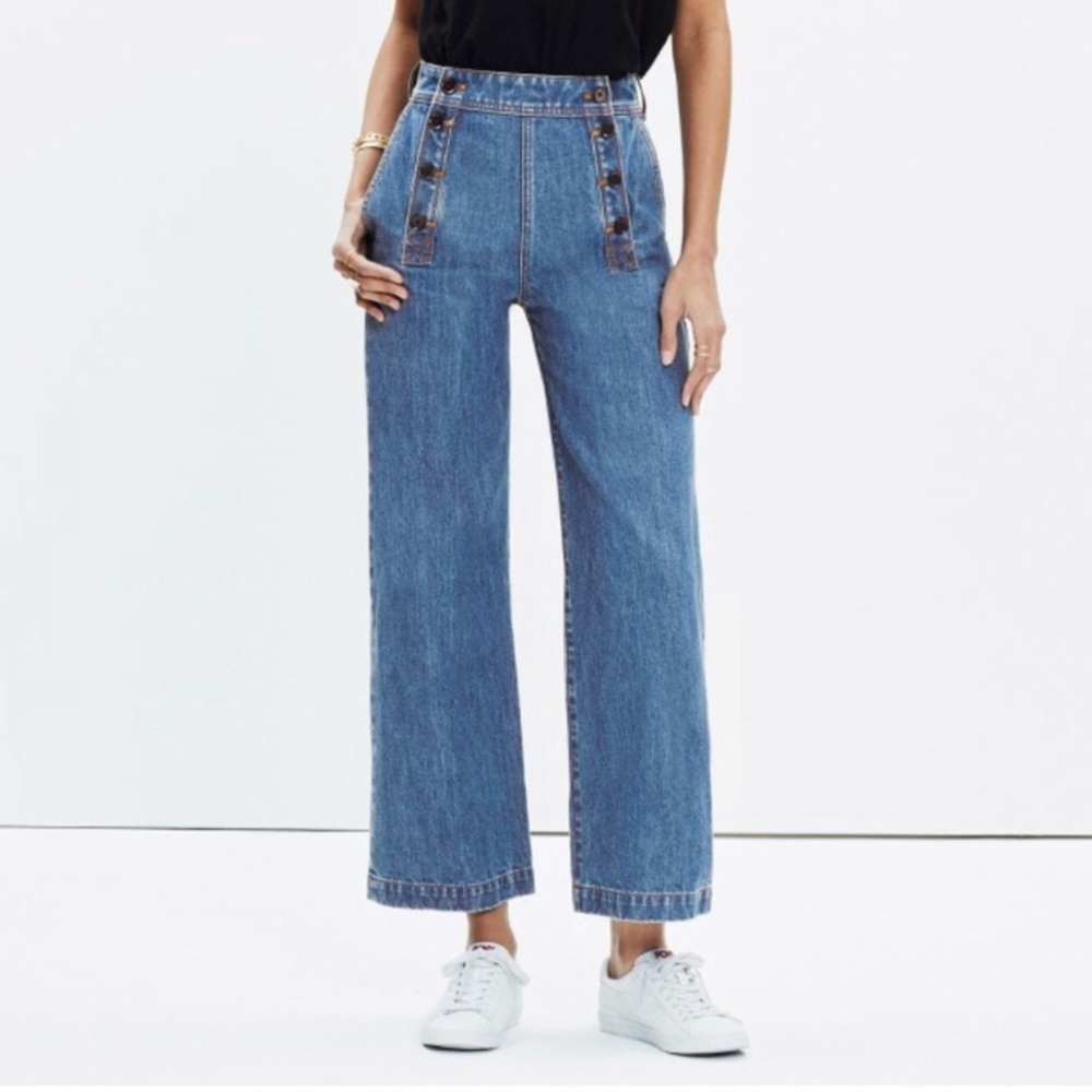 Madewell River & Thread Wide Leg Sailor Jean
